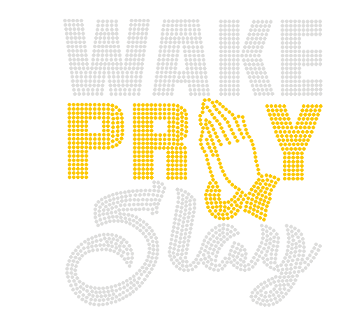 Wake Pray Slay Bling Transfer
