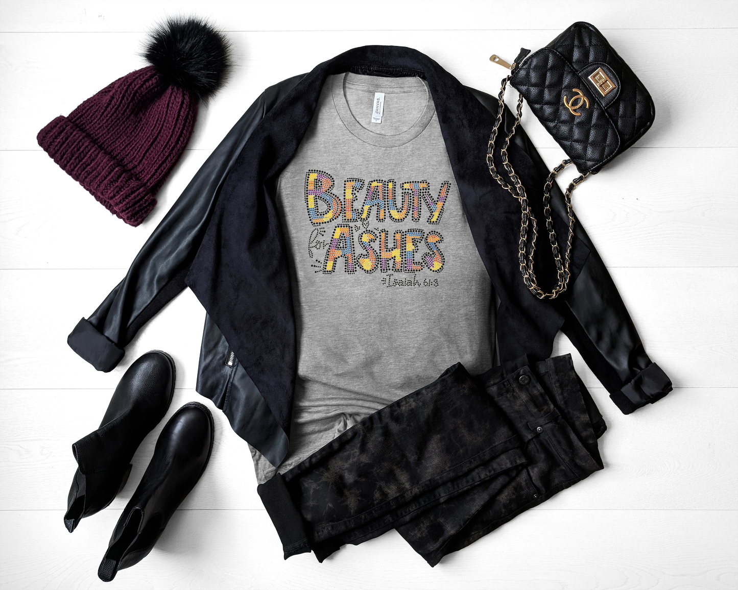 Beauty for Ashes rhinestone t-shirt