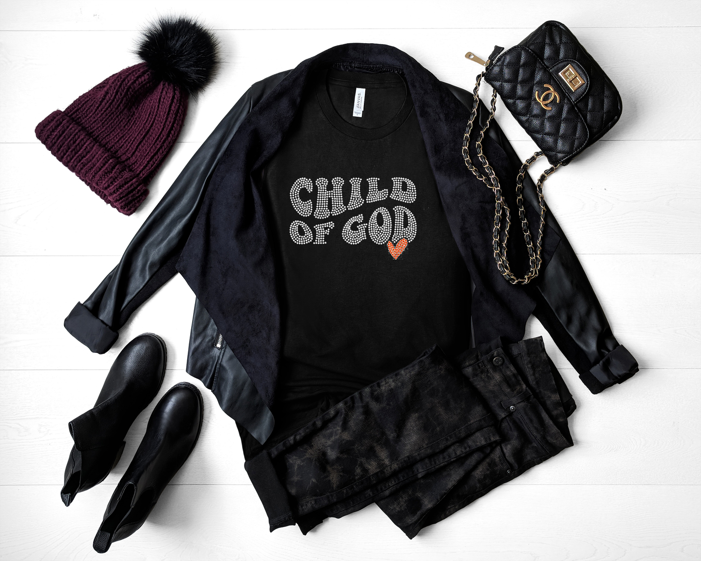 Child Of God <3 rhinestone t-shirt