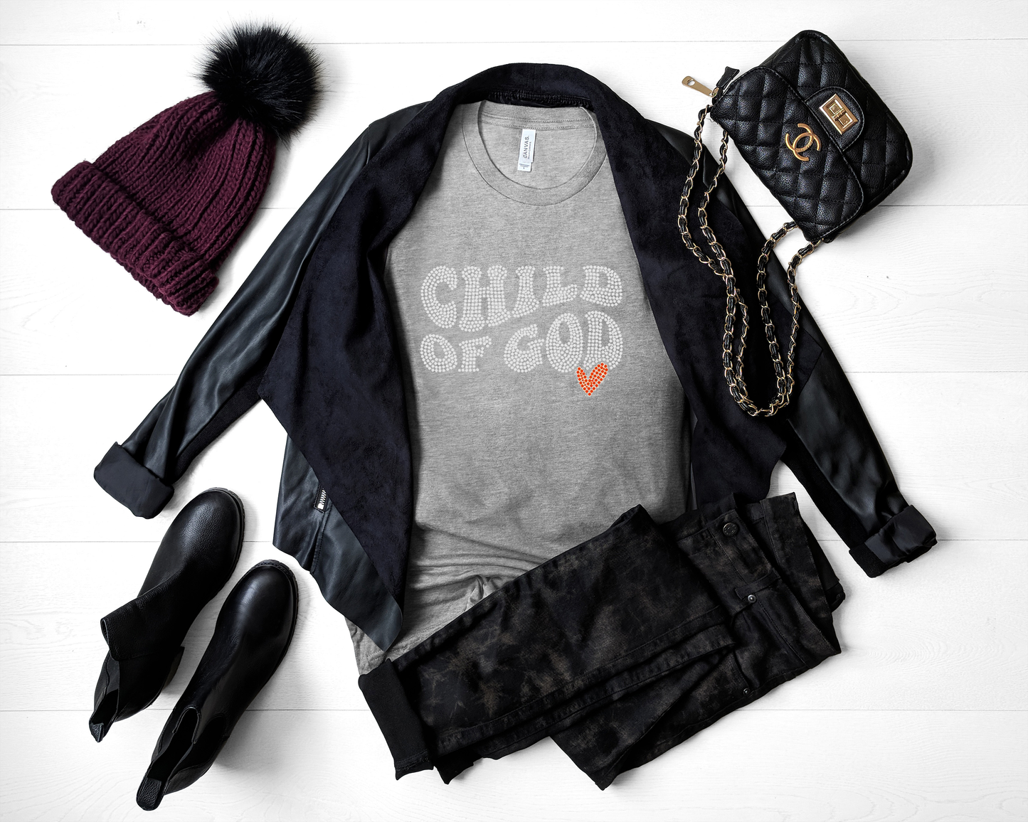 Child Of God <3 rhinestone t-shirt