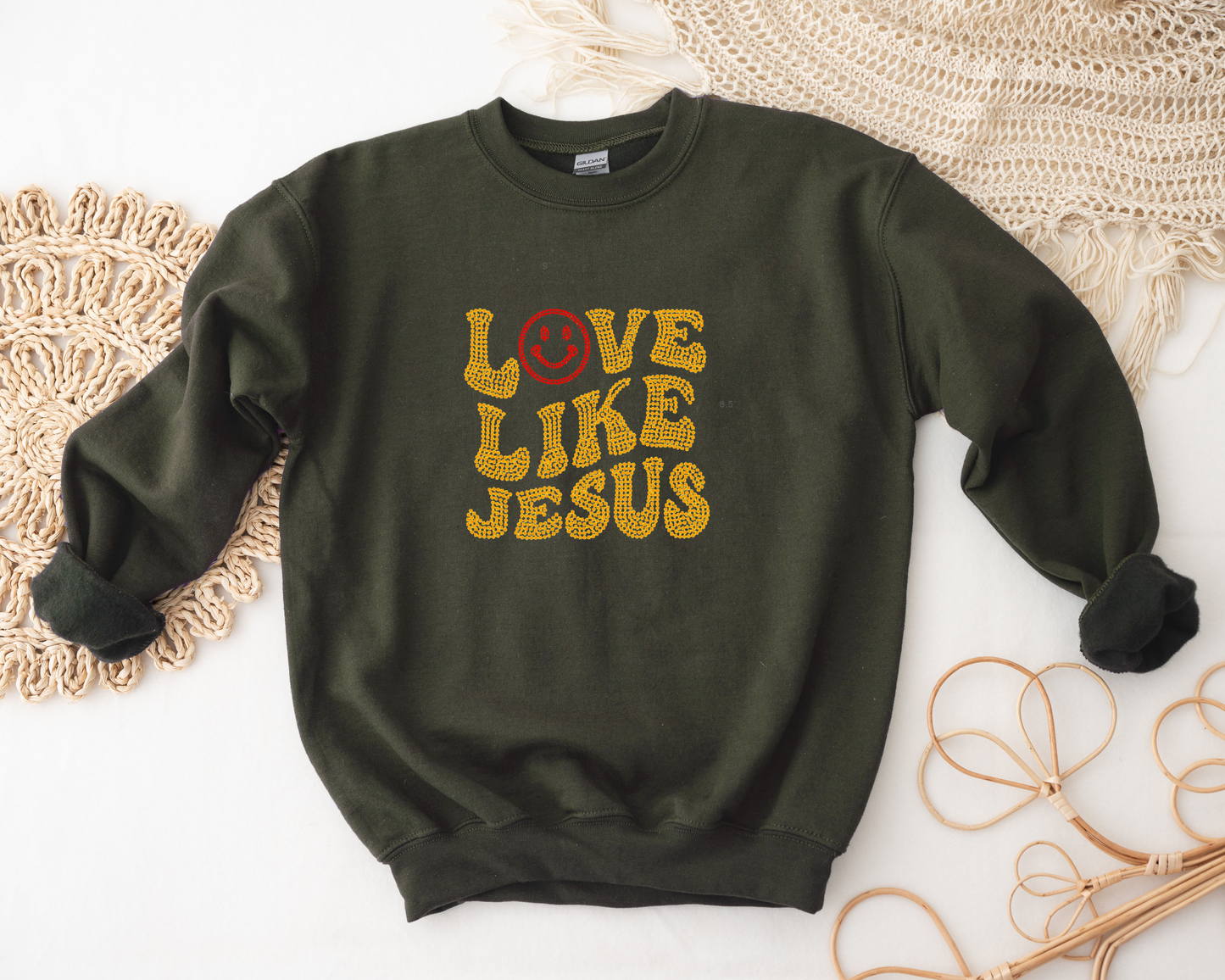 Love Like Jesus Rhinestone hoodies/sweatshirts