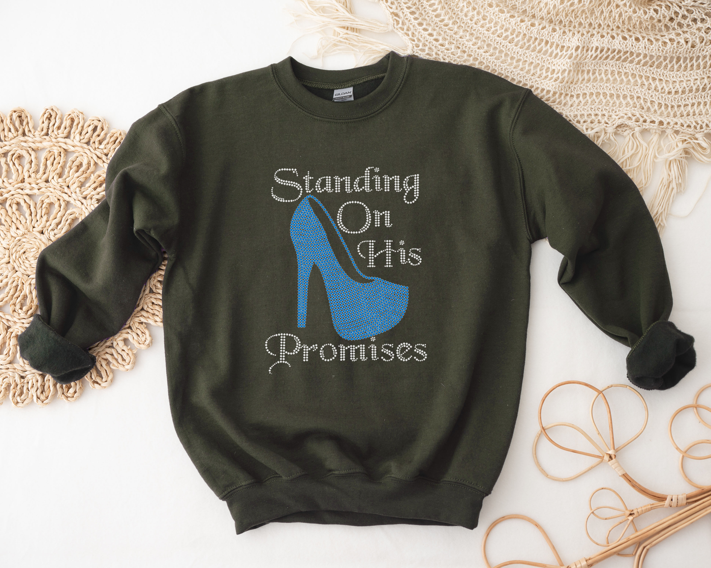 Standing on His Promise Rhinestone hoodies/sweatshirts