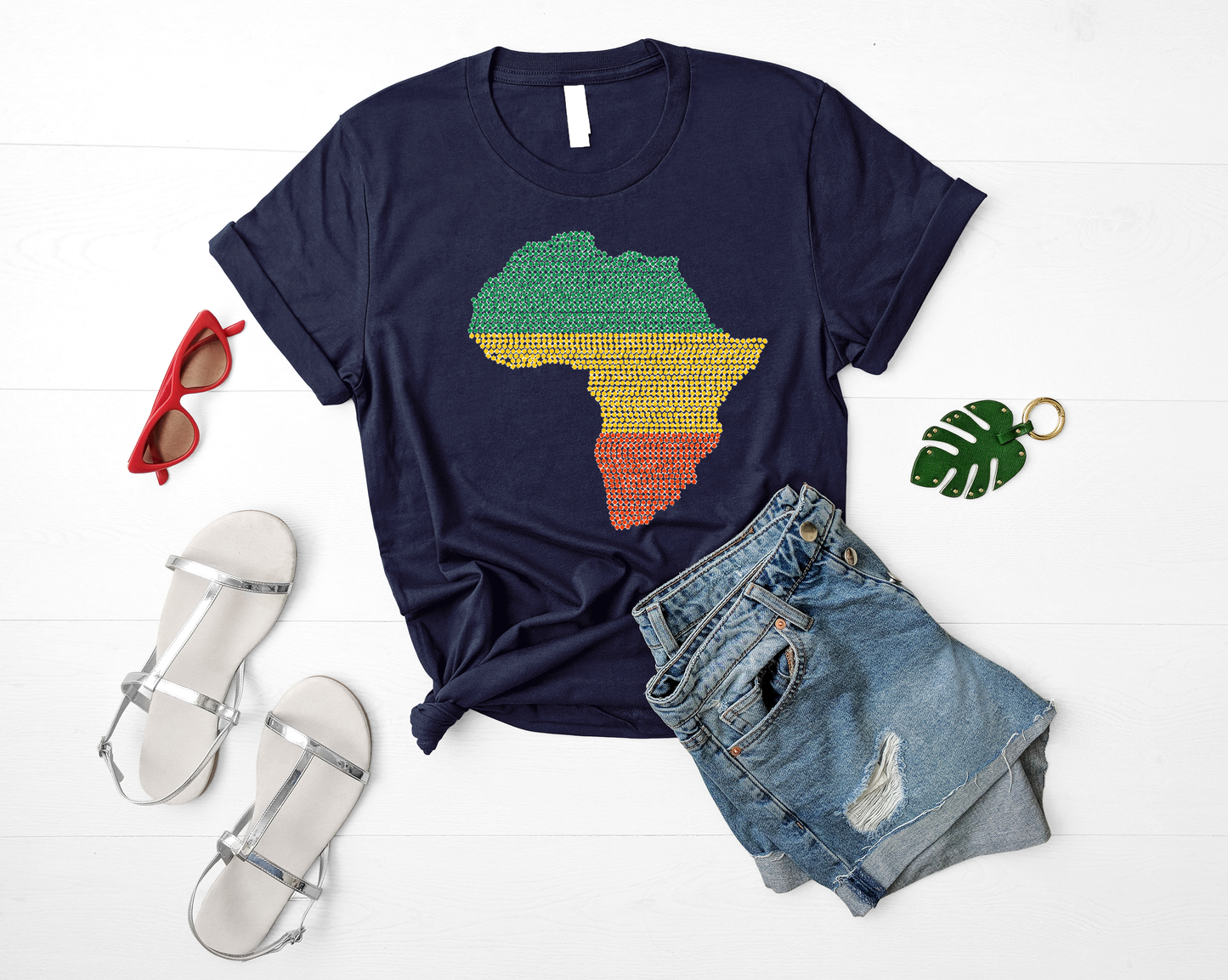 Africa Rhinestone T-Shirt