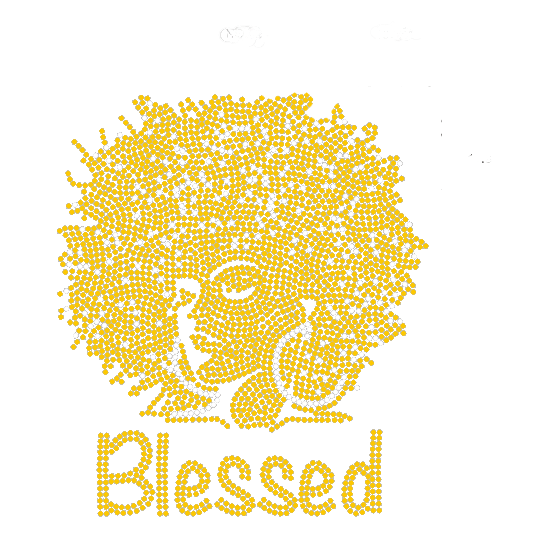 Afro Blessed Bling Transfer