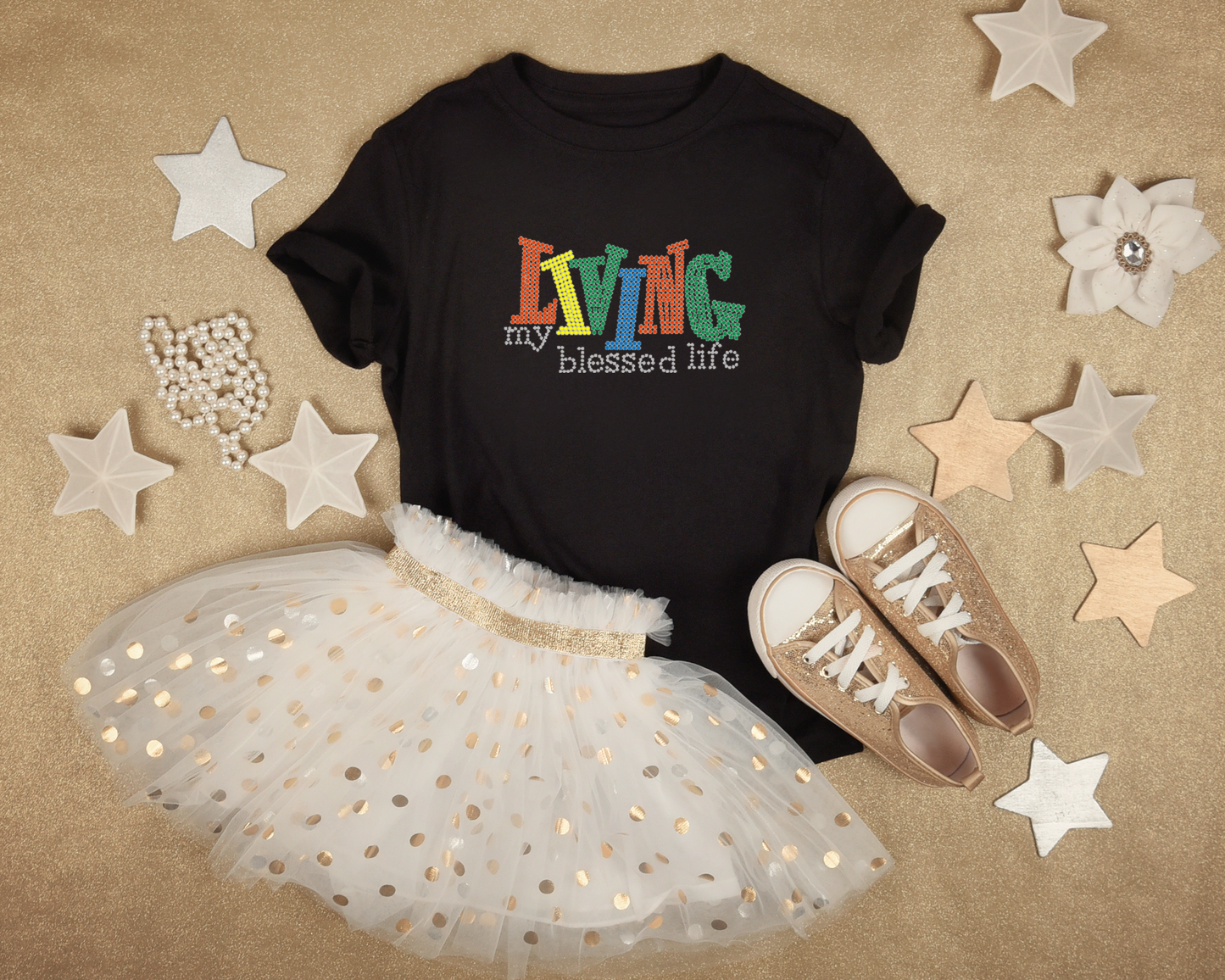 My blessed life Rhinestone T-Shirt