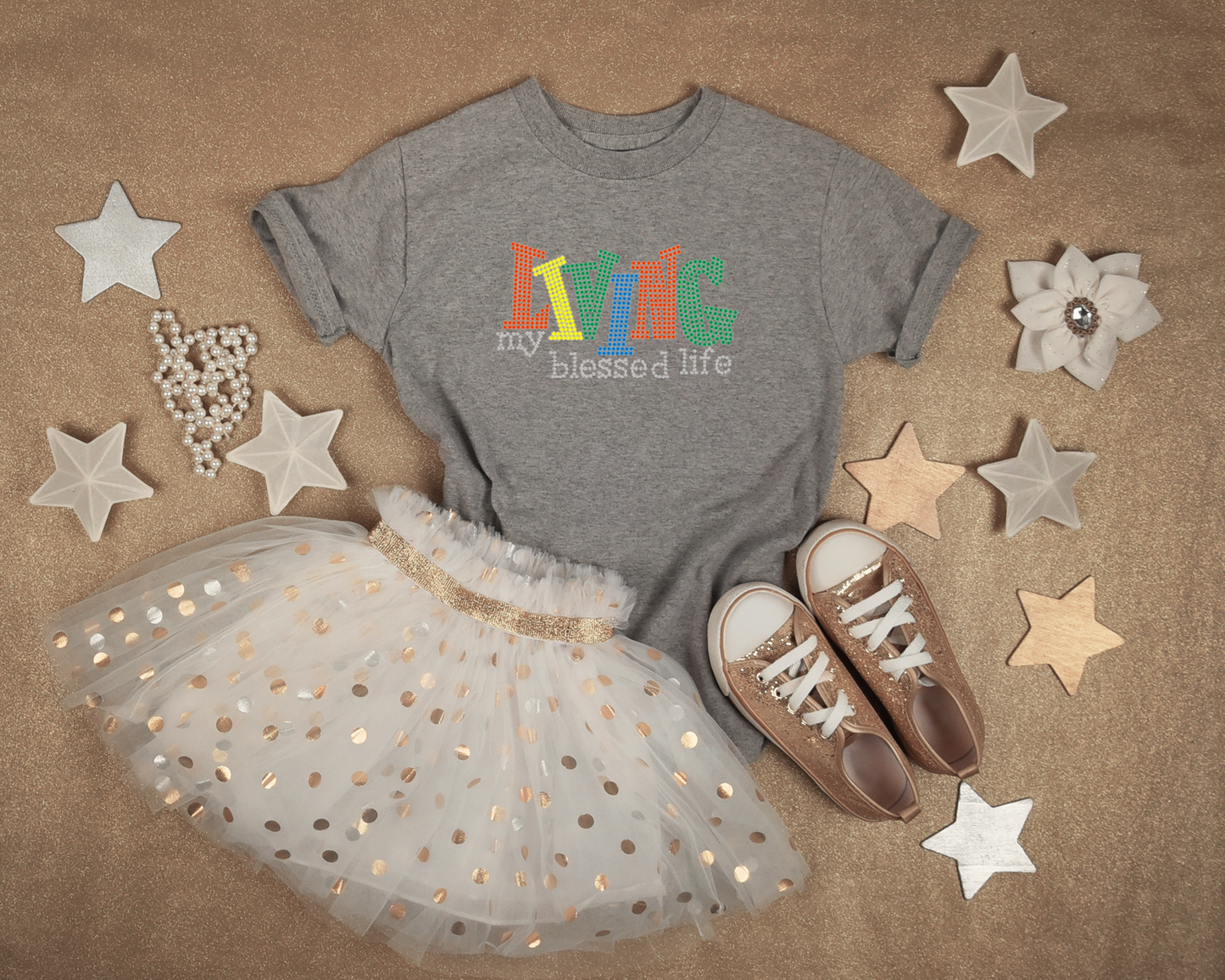 My blessed life Rhinestone T-Shirt