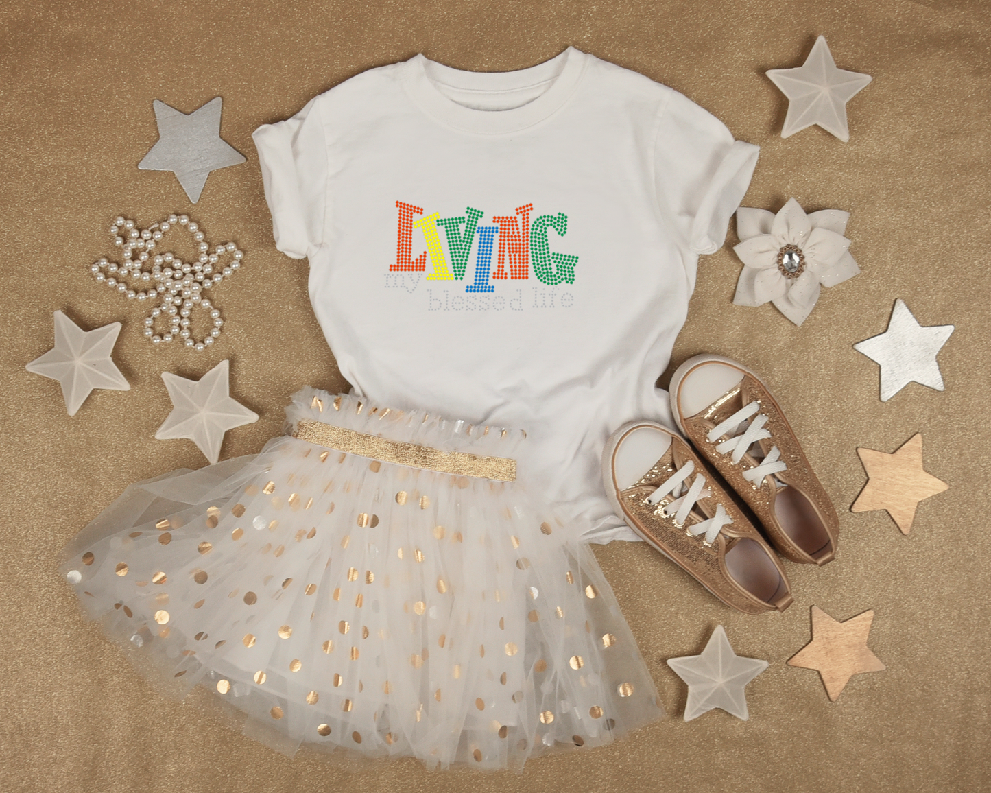 My blessed life Rhinestone T-Shirt