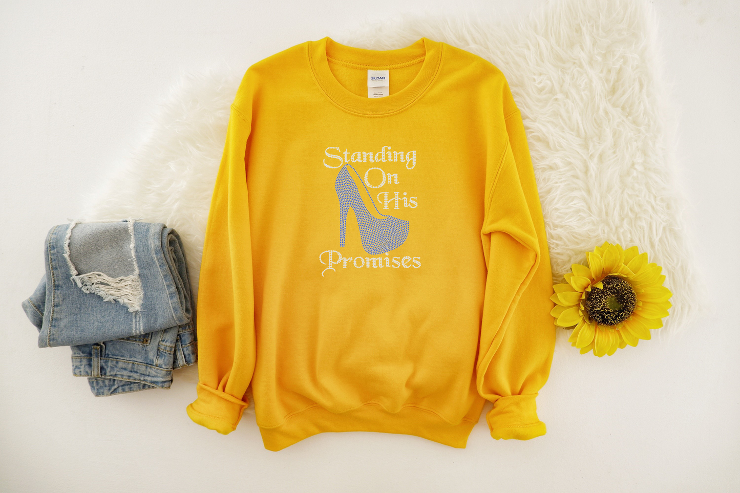 Standing on His Promise Rhinestone hoodies/sweatshirts