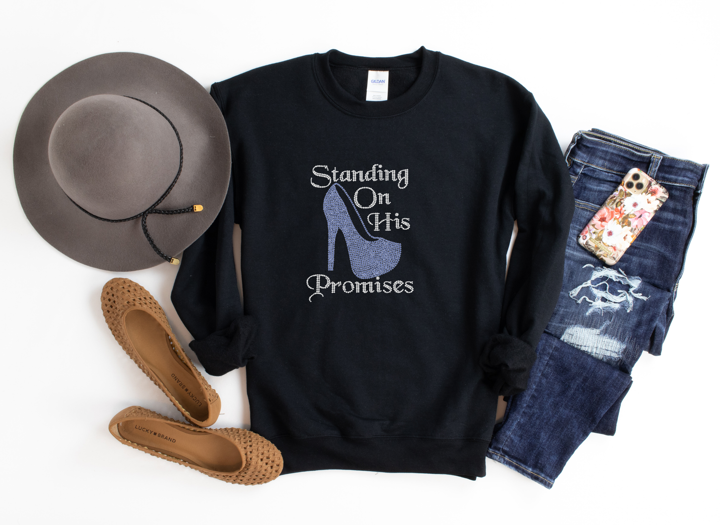 Standing on His Promise Rhinestone hoodies/sweatshirts