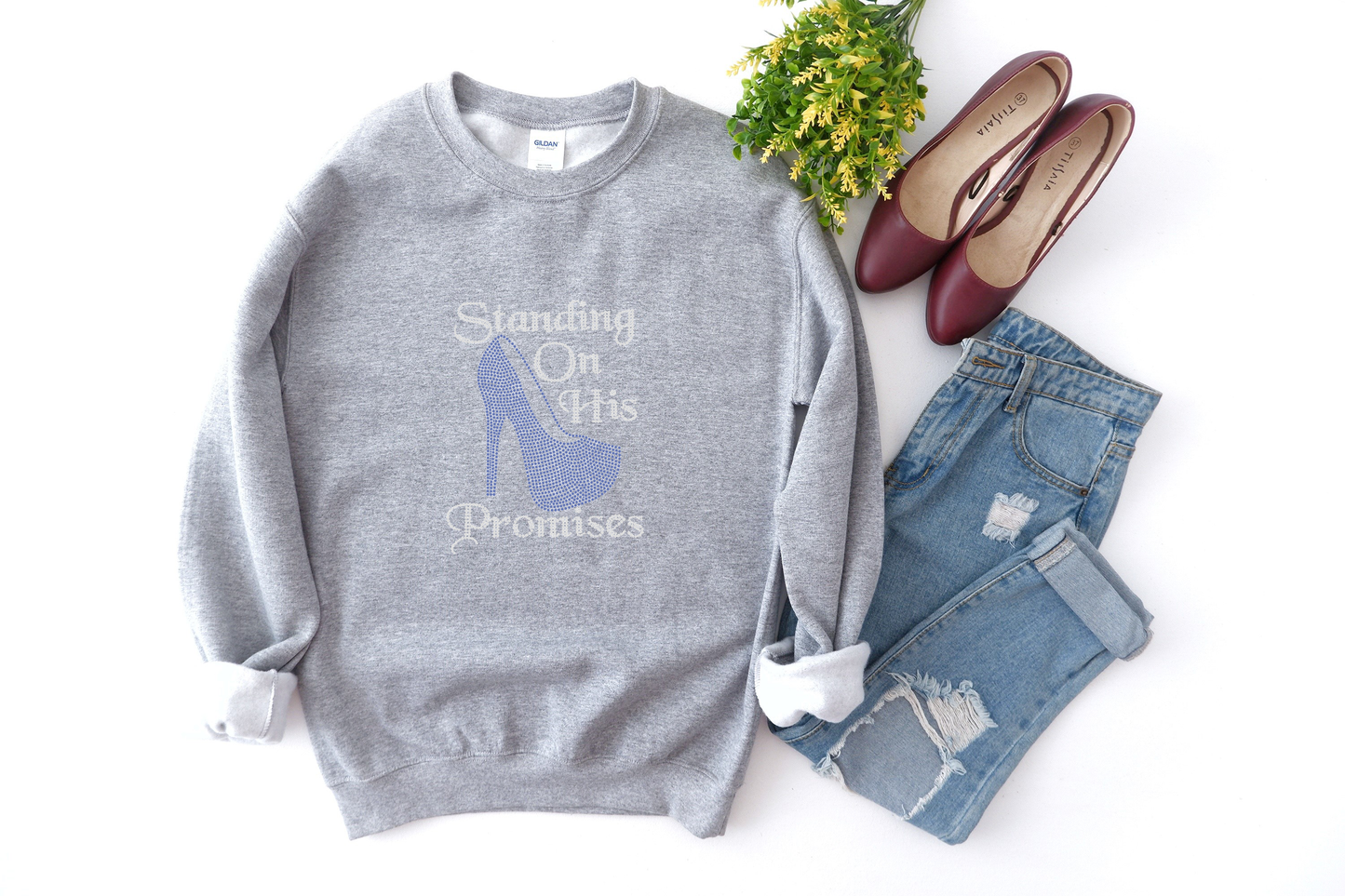 Standing on His Promise Rhinestone hoodies/sweatshirts
