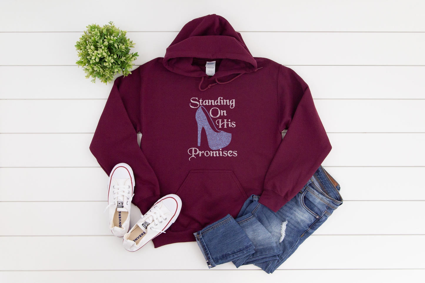 Standing on His Promise Rhinestone hoodies/sweatshirts