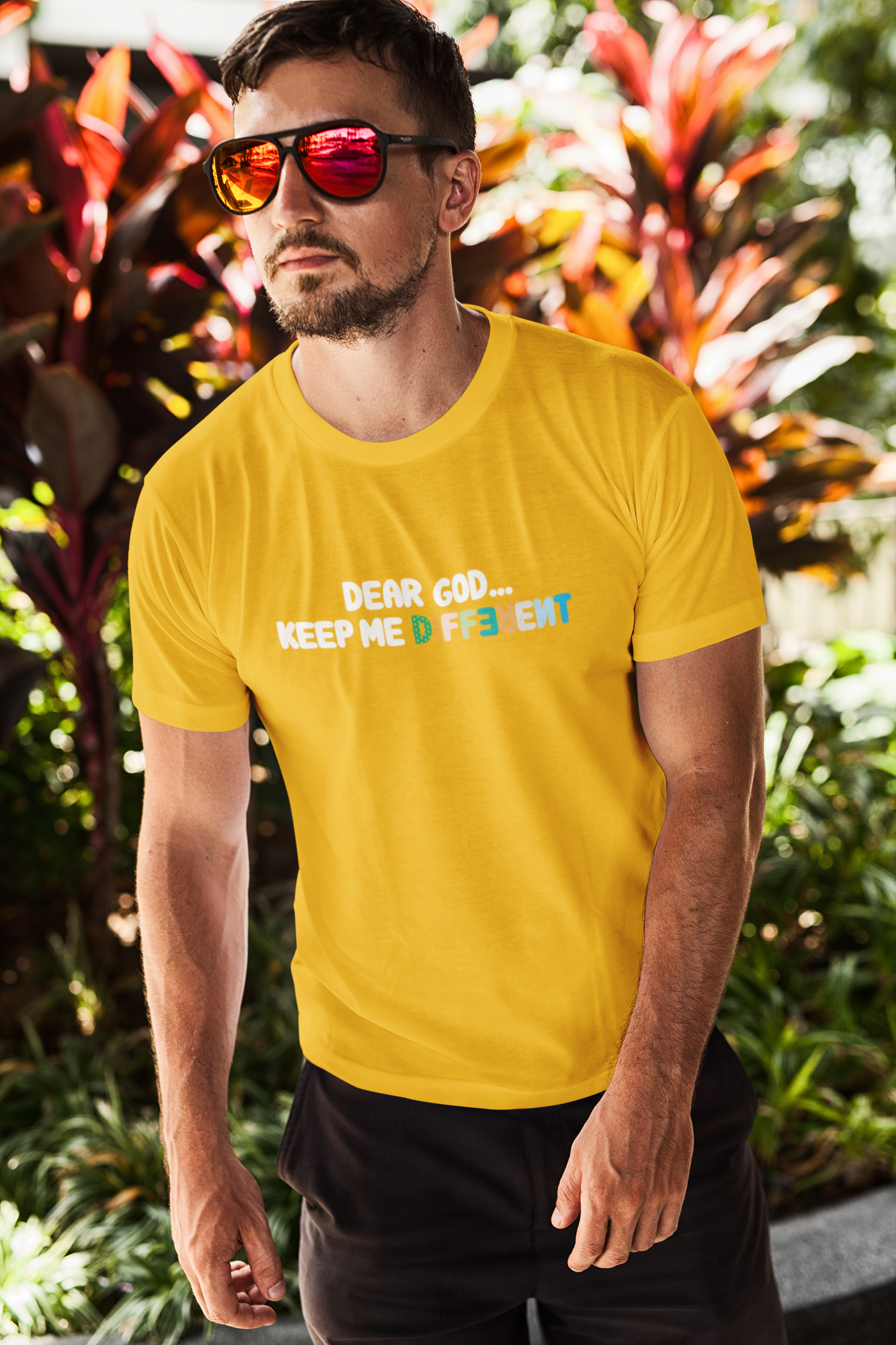 Dear God Keep Me Different tee
