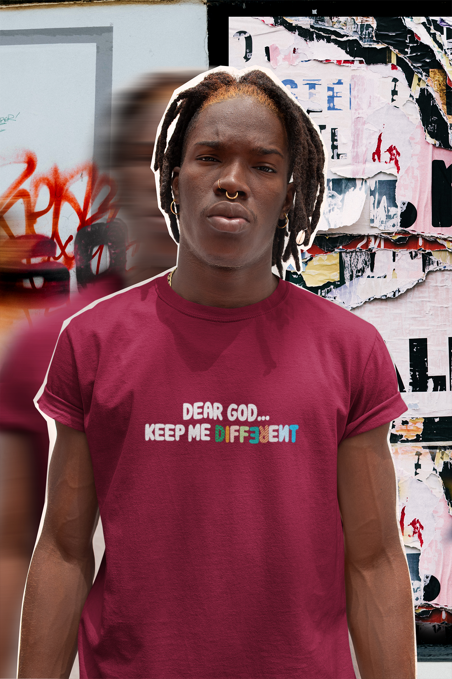 Dear God Keep Me Different tee
