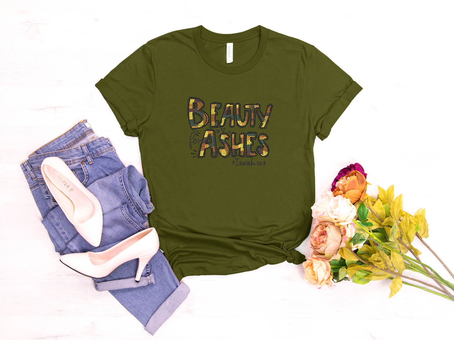 Beauty for Ashes rhinestone t-shirt