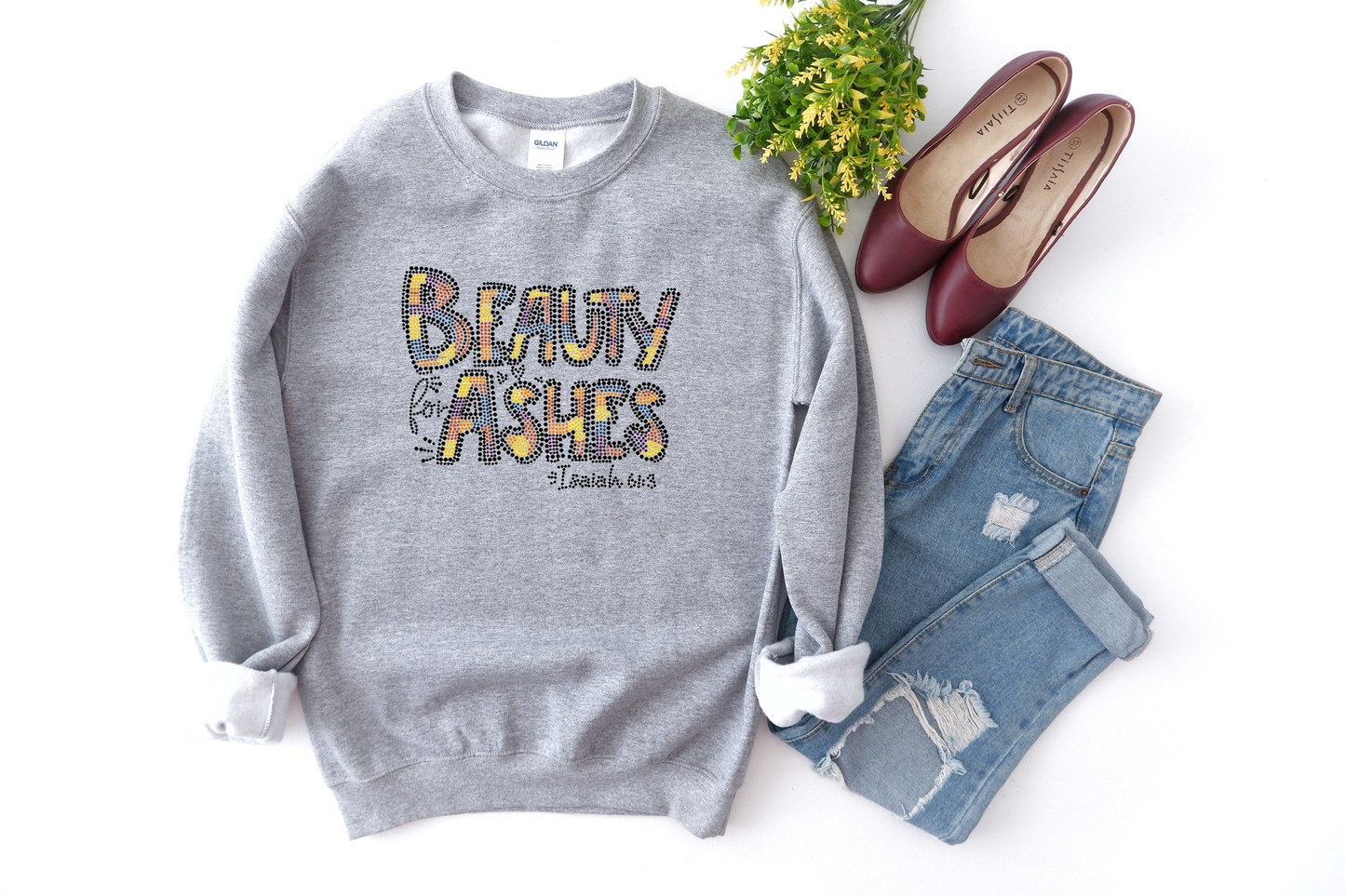 Beauty for Ashes Rhinestone hoodies/sweatshirts