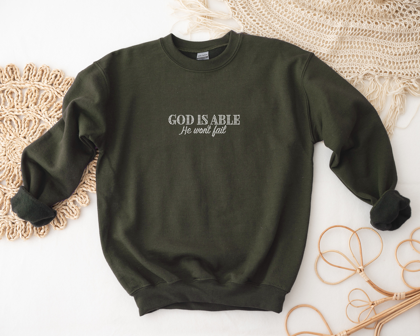 God is tougher than cancer Rhinestone hoodies/sweatshirts