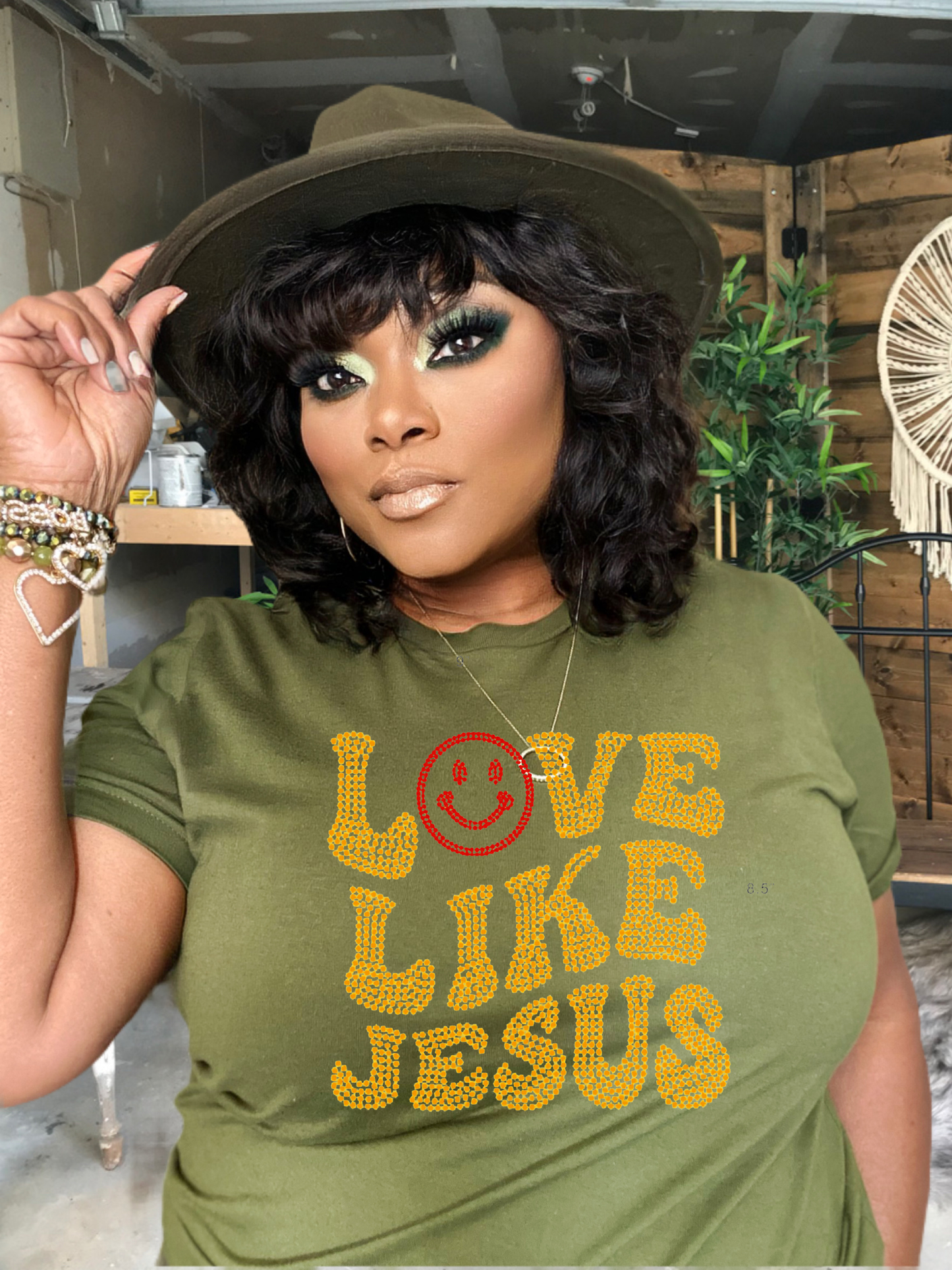 Love Like Jesus rhinestone t-shirt