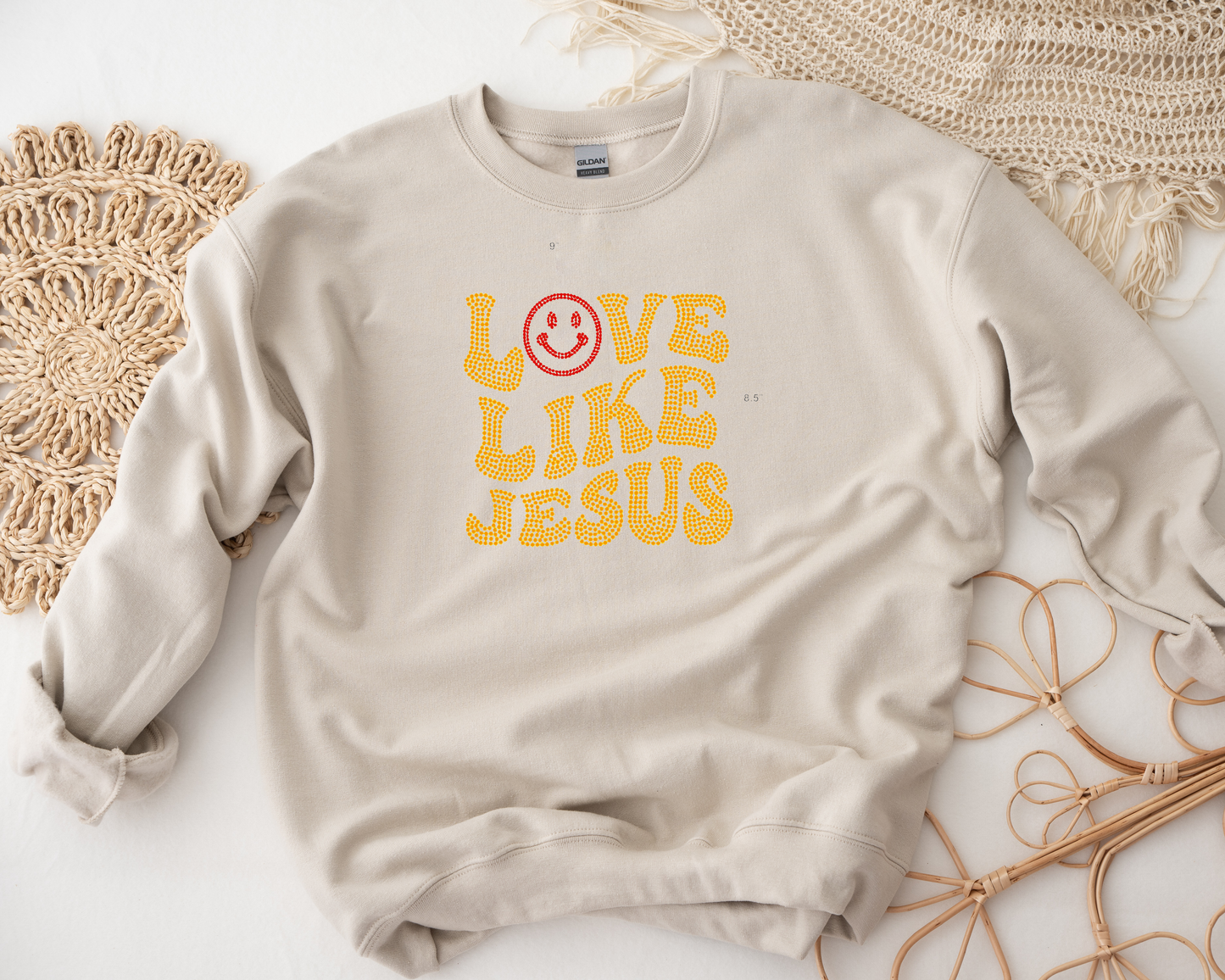 Love Like Jesus Rhinestone hoodies/sweatshirts