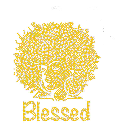 Afro Blessed Bling Transfer