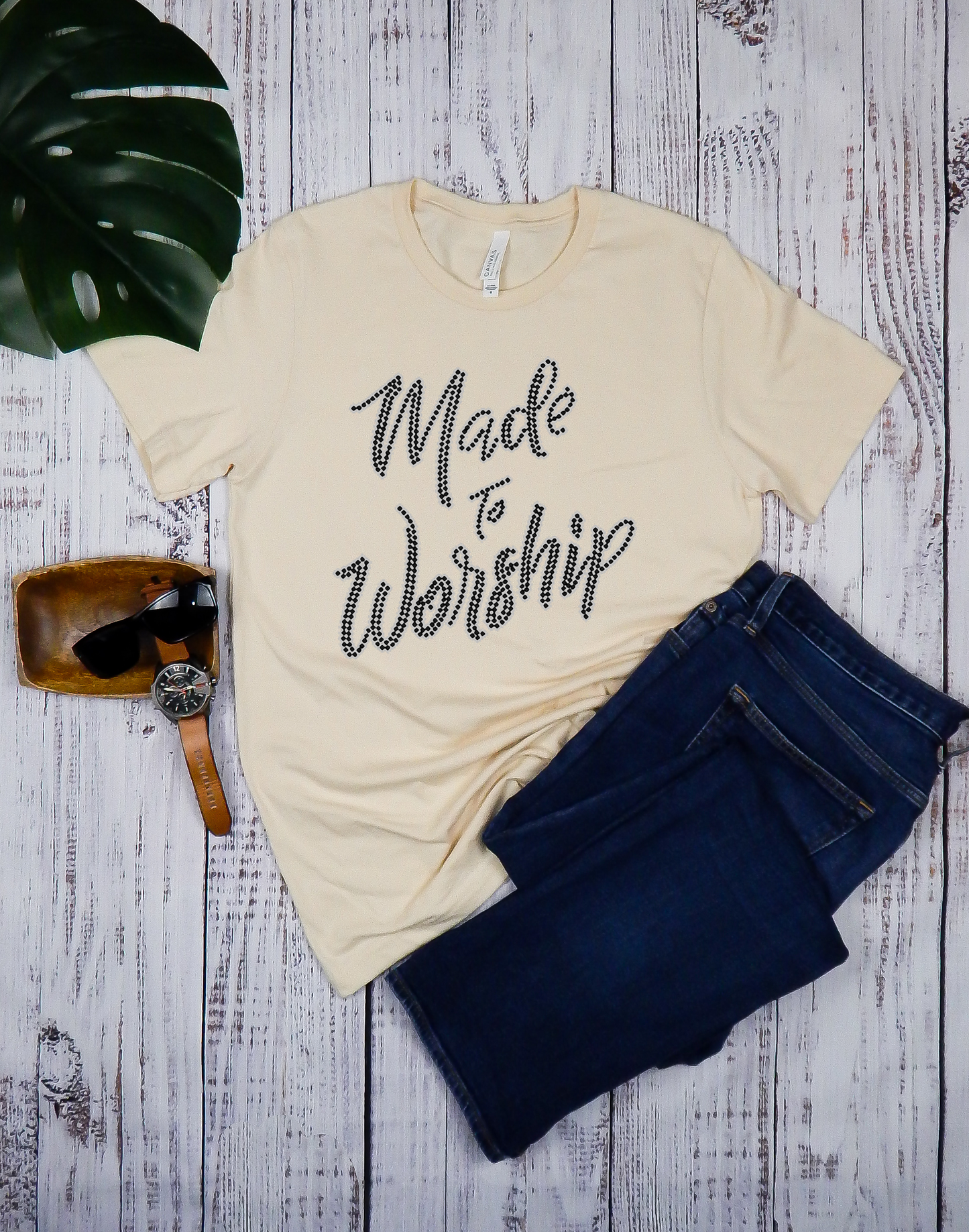 Made to worship Rhinestone T-Shirt.